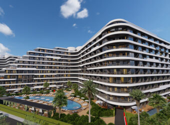 Complexe résidentiel haut de gamme au stade initial de la construction avec attrait pour les investissements à Altintas à Antalya